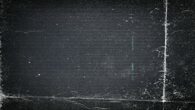 Grunge video background with dust and grain texture overlays, video effects.