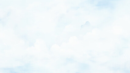 blue watercolor abstract cloudy soft blue background. Creative and painted cloudy sky-blue watercolor background. light blue watercolor for background.