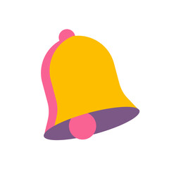 Emoji icon of bell for notification reminder alarm sticker