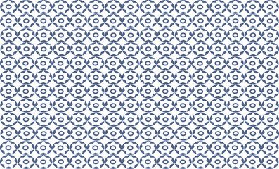 seamless pattern with blue dot diamond star and flowers repeat style replete image design for fabric printing