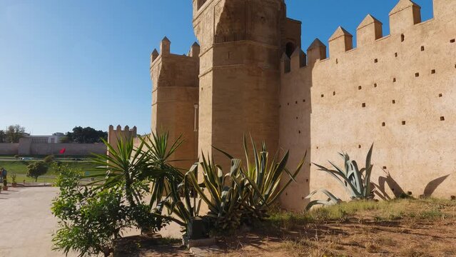 Medieval fortification of Chellah or Shalla in arabic city of Rabat, Morocco