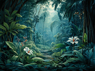 Fototapeta na wymiar tropical jungle
