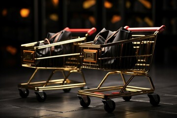 Unique Black Friday shopping carts with special offers and discounts