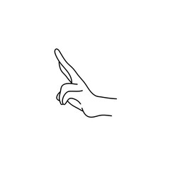 Woman's hand icon line. Vector Illustration of Elegant female hands. Lineart in a trendy minimalist style.