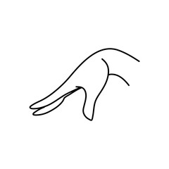 Woman's hand icon line. Vector Illustration of Elegant female hands. Lineart in a trendy minimalist style.