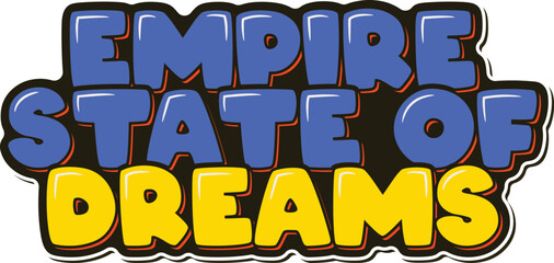 Elegant lettering representing the dreamy essence of the Empire State