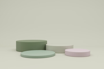 3D Podium stage Backgound pastel

