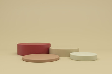 3D Podium stage Backgound pastel
