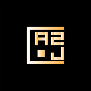 AZJ letter logo abstract creative design. AZJ unique design, AZJ minimalist element design.	