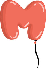 Balloon Alphabet Letter M