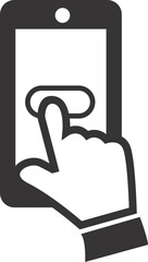 hand on pad icon