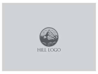 Hill logo design vector, vector and illustration,