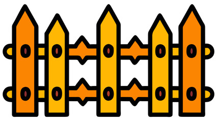 fence halloween illustration doodle icon cartoon style