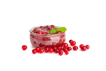 Cranberry Jam Smear, Red Marmalade Splash, Cranberries Jelly, Fruity Confiture Smudge