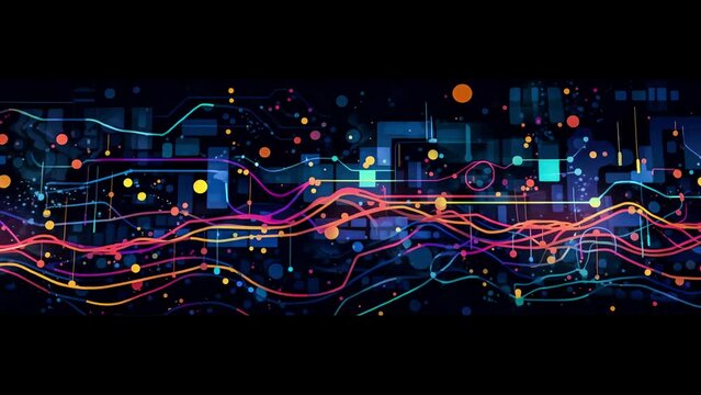 Neue Technologie, K&uuml;nstliche Intelligenz, KI Schafft Verbindungen zwischen Informationen, Data Analyse. Generiert mit KI