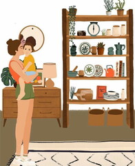 Simple 2D Relaxing Vector Illustration