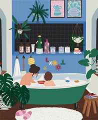 Simple 2D Relaxing Vector Illustration