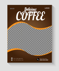 Special coffee shop drink menu promotion template design
