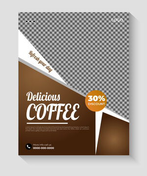 Special coffee shop drink menu promotion template design