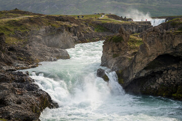 The Goðafoss Waterfall in Northern Iceland