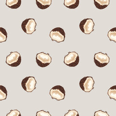seamless pattern with coconut 