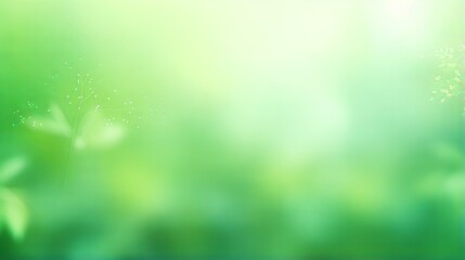 Spring light green blur background with glowing effect, abstract summer design wallpaper