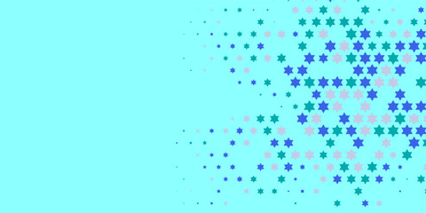 Stars wide banner Two Color Abstract Illustration background beautiful wallpaper of colorful multi sizes stars