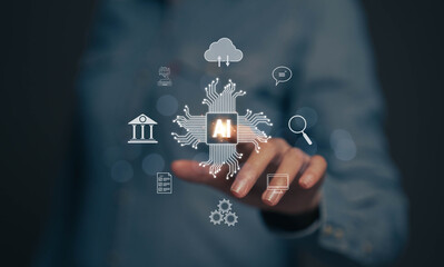 The world of the future, connecting data with internet technology. A huge source of information...