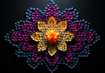 colorful mandala lotus illustration