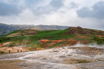 Geysir Hot Springs in Haukadalsvegur, Iceland