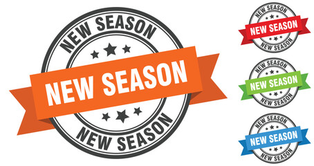 Obraz premium new season stamp. round band sign set. label