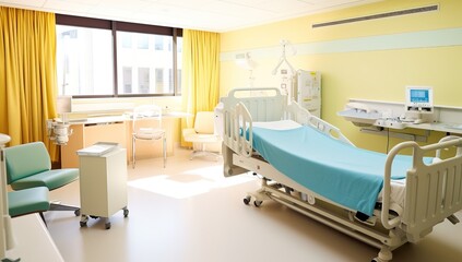 Interior of a hospital room