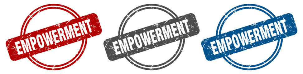 empowerment stamp. empowerment sign. empowerment label set