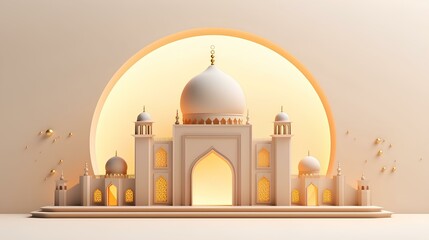 ramadan banner concept design with empty space ai generated