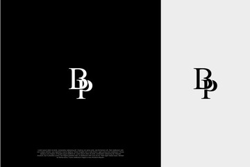 Initial Letter BP Logo monogram typography for business name. Vector logo inspiration
