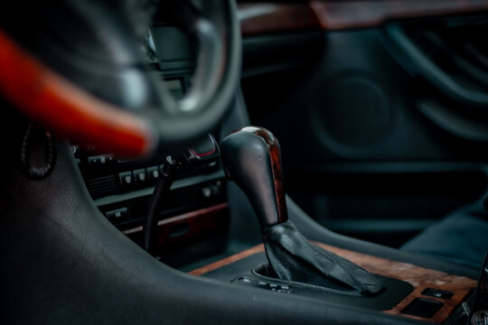 Luxurious interior of an old European car