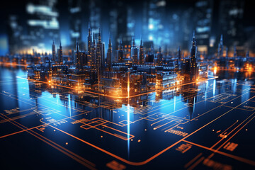 Buiding construction tecnology town concept.