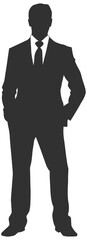 
black silhouette of a man without background