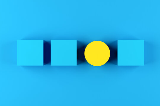 Individuality, standing out from the crowd, unique and difference concepts.