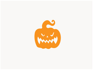 Halloween frame with cartoon pumpkin. Scary, roaring Jack o lantern face with sharp fangs, dripping saliva or droll. Isolated Halloween pumpkin creepy carving cartoon vector frame