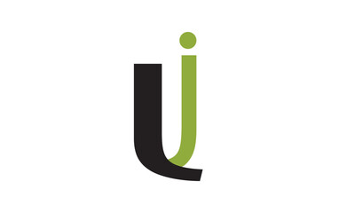 JU Initial letter logo design concept