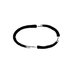 Abstract Horizontal Oval Grunge Shape Hand Drawn rounded shape
