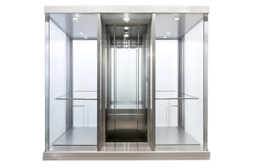 Glass Elevator Design Isolated on Transparent Background.