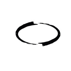 Abstract Horizontal Oval Grunge Shape Hand Drawn rounded shape