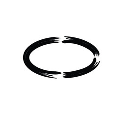 Abstract Horizontal Oval Grunge Shape Hand Drawn rounded shape