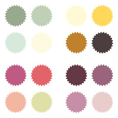 Abstract color palette guide. Color set.