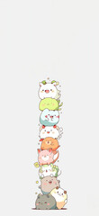 Stacking cute and chubby pets