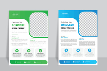 Modern flyer template design 