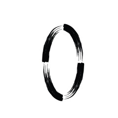 Abstract Vertical Oval   Grunge Shape Hand Drawn rounded shape