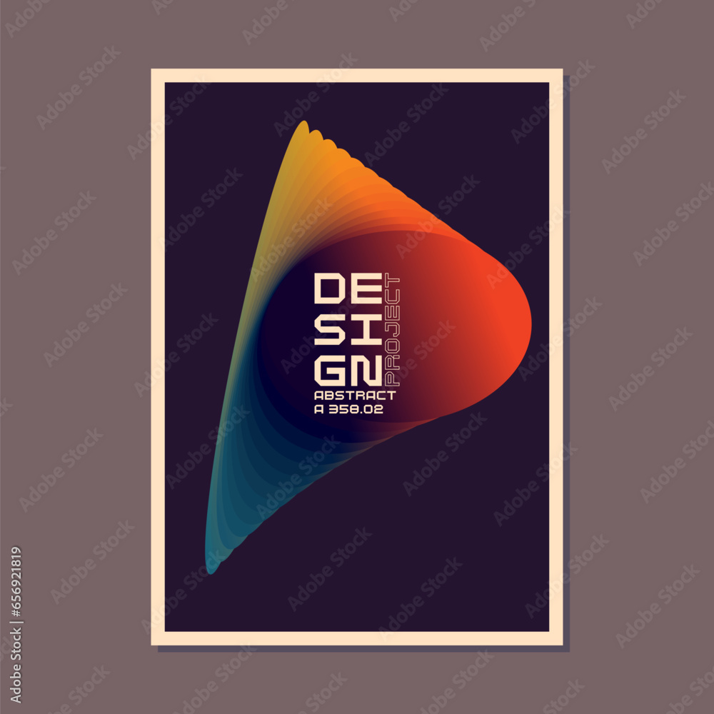 Poster a template to use in your design. a composition of geometric shapes. graphic elements for design and